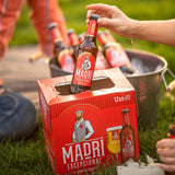 Madri Excepcional Premium Lager beer 12 x 330ml, imported from the UK