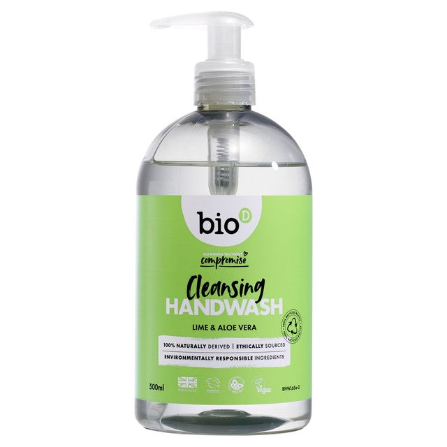 Bio-D hand wash lime and aloe vera 500ml - British product