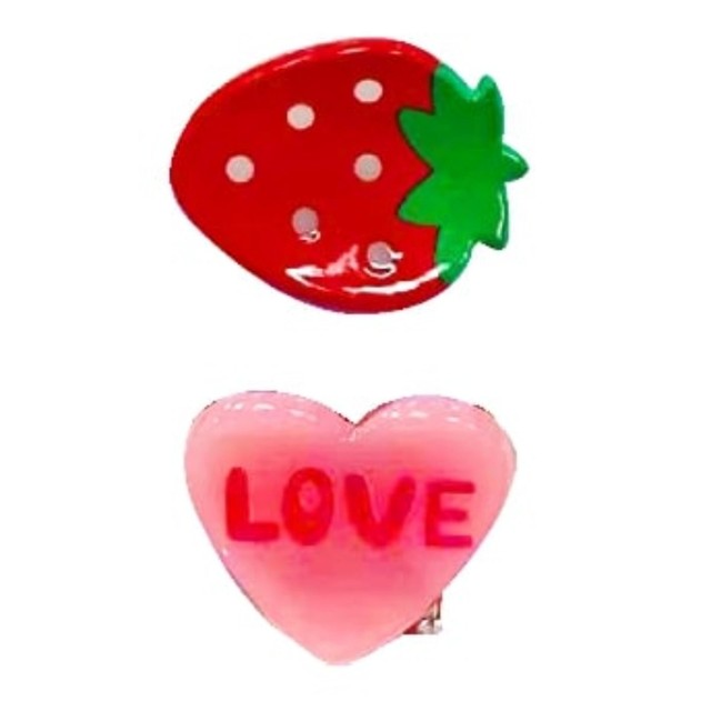 Invisibobble Frutti Strawberry hair clips 2pc, UK version