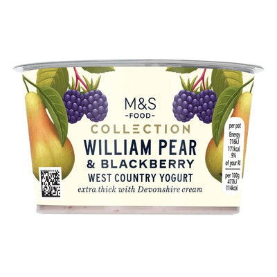 M&S William Pære & Bjørnebær Ekstra Tykk Yoghurt 150g