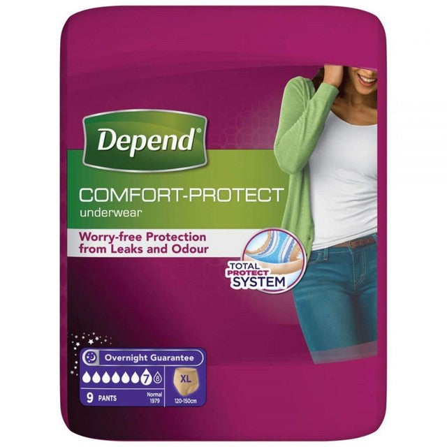 Depend Comfort Protect XL incontinence pants - British product