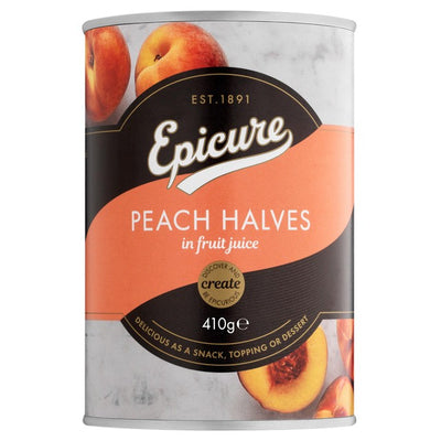 Epicure Pfirsichhälften in Fruchtsaft Obst aus der Dose 410g