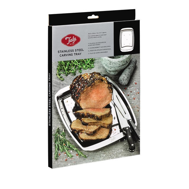 Tala Performance Carving Tray Stainless Steel 35.5 x 25cm (British brand)