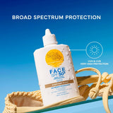 Bondi Sands SPF50+ face sun fluid pump, imported from the UK