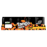 Tango Orange Zero soft drink 330ml cans 24 pack, imported from the UK