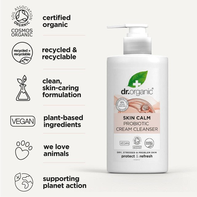 Dr Organic Probiotic Skin Calm cream cleanser 150ml - British product