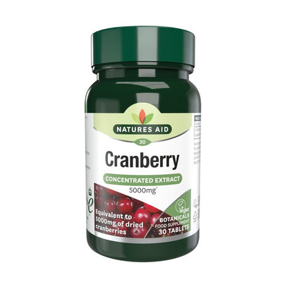 Natures Aid Tranebær kosttilskudd tabletter 5000mg