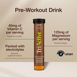 Holland & Barrett TriActive Pre-Workout Electrolyte Drink Mango effervescent tablets 20 tablets (British brand)