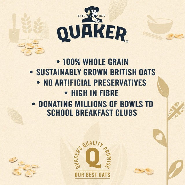 Quaker Original Oat Crisp Cereal 375g, imported from the UK