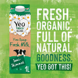 Yeo Valley Organic Fresh Semi Skimmed Milk