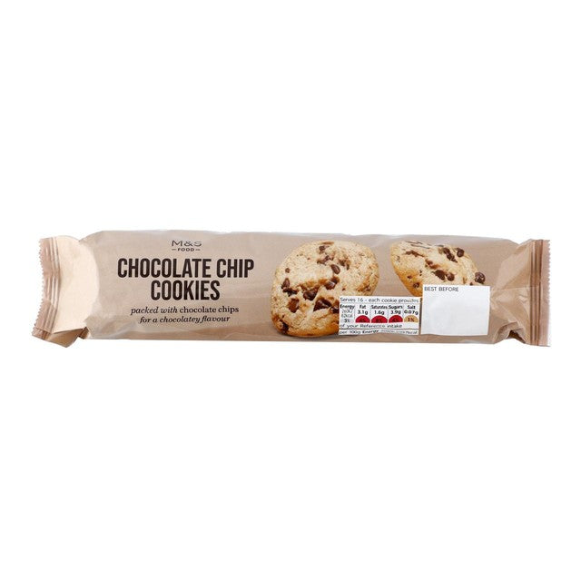 M&S dark chocolate chip biscuits 200g, imported from the UK