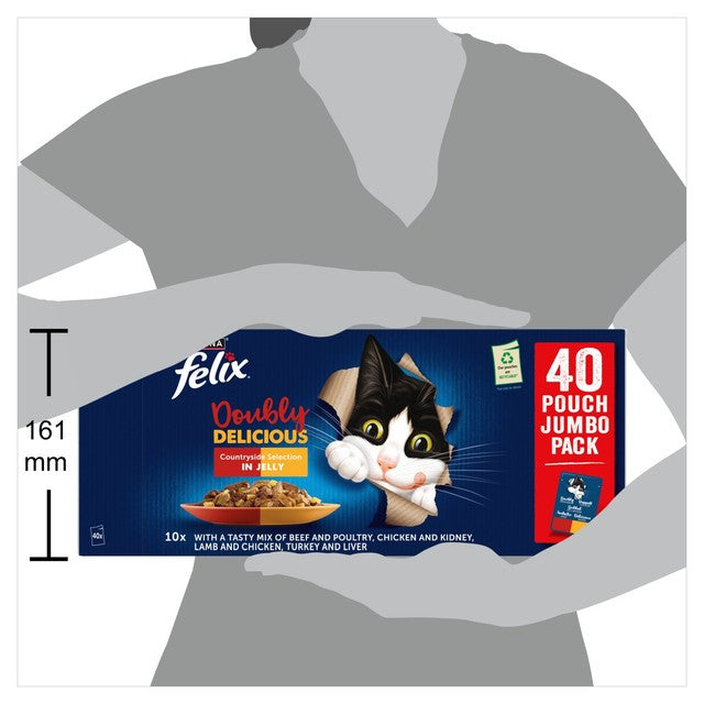 Felix wet cat food Doubly Delicious variety pack, imported from the UK
