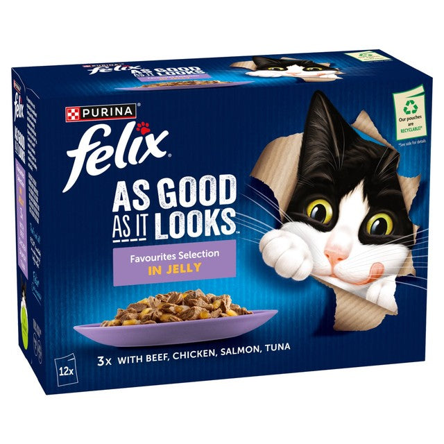 Felix wet cat food Favourites Selection 12 x 85g - British product