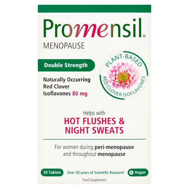 Promensil Double Strength menopause supplement 30 tablets, imported from the UK