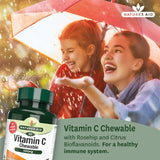 Natures Aid chewable Vitamin C tablets 500mg, imported from the UK