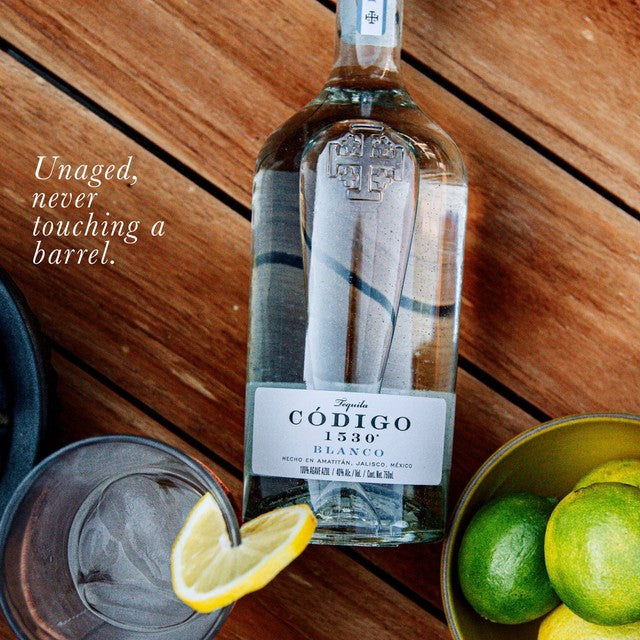 Codigo 1530 Blanco tequila bottle 70cl - British product