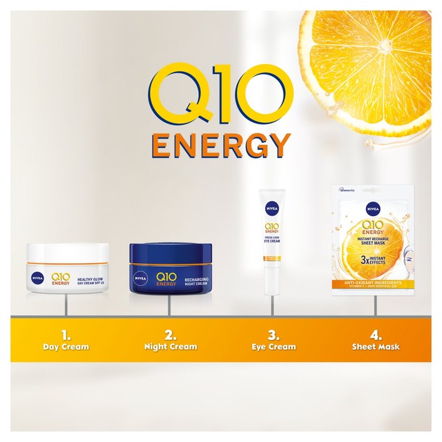 Nivea Q10 Energy Anti-Wrinkle sheet mask, imported from the UK