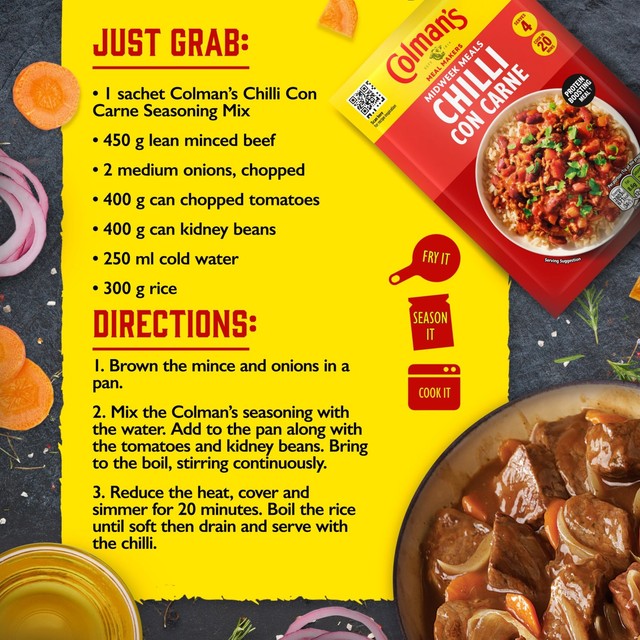 Colman's Chilli Con Carne Mix 50g - British product