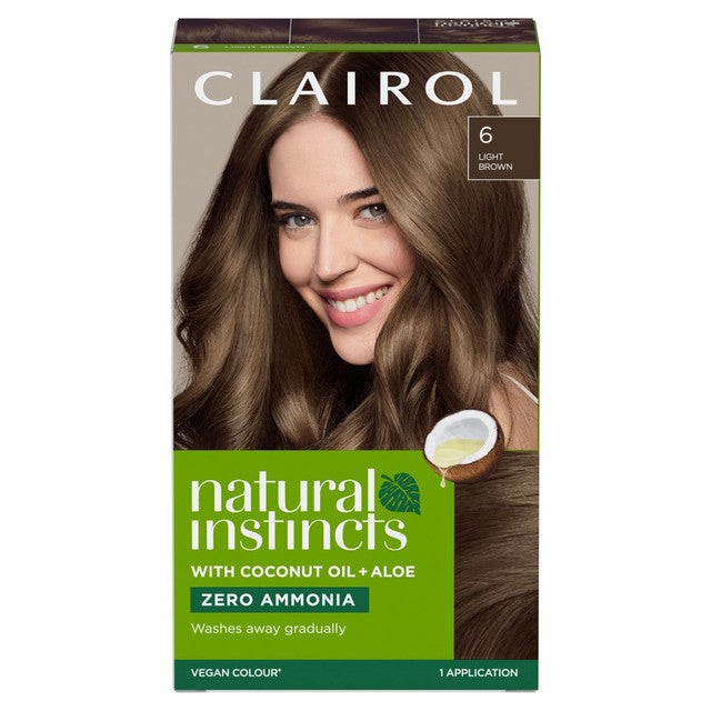 Clairol semi-permanent hair dye in light brown shade 6 - British product