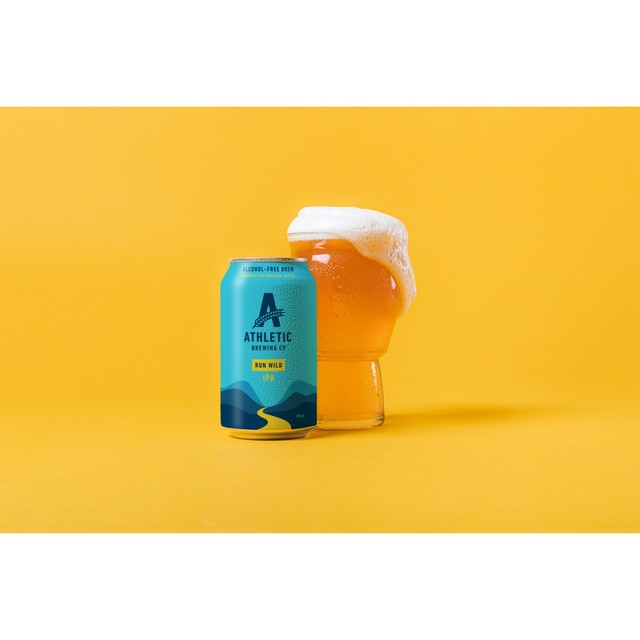 Athletic Brewing Co Run Wild IPA alcohol-free beer 4 x 355ml - British product