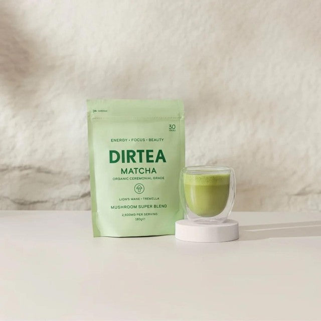 DIRTEA Matcha Mushroom Super Blend powder 180g - British product
