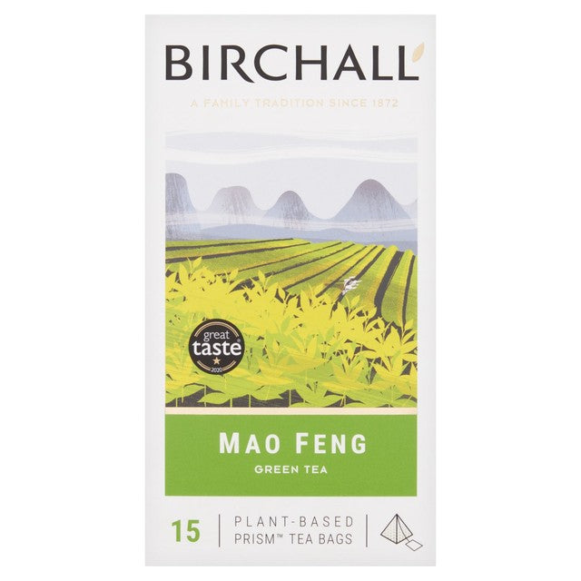 Birchall Mao Feng green tea bags 15 pack - British product