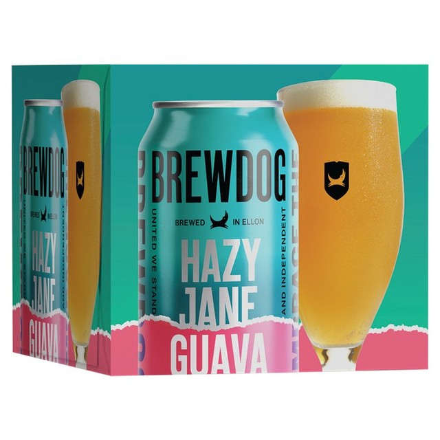 BrewDog Hazy Jane Guava beer 4 x 330ml - British product