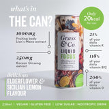 Grass & Co. Liquid Focus nootropic drink - British product
