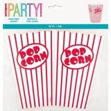Unique Party popcorn boxes 15x11x11 cm, imported from the UK