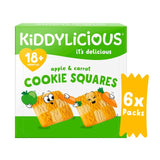 Kiddylicious Apple and Carrot Cookie Squares baby biscuits 24g sachet, UK version