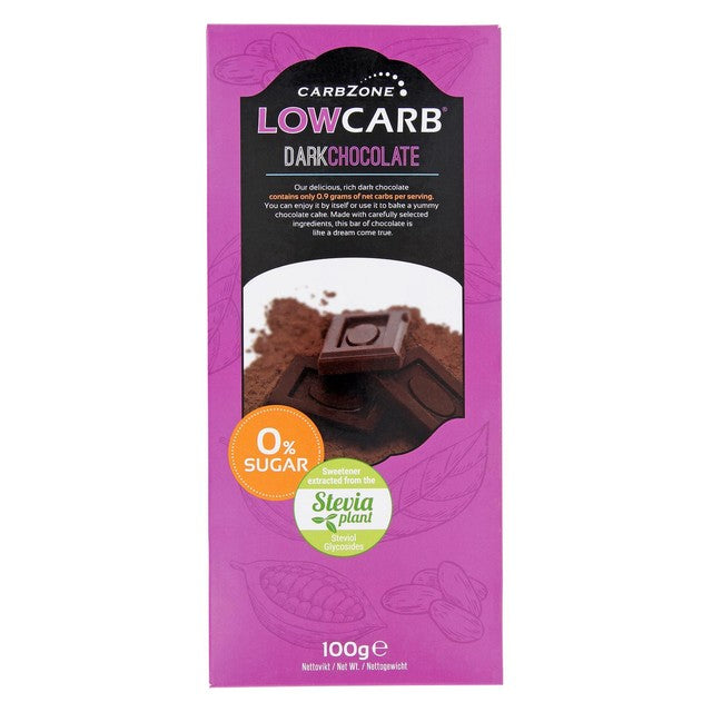 Carbzone low carb dark chocolate 70% 100g - British product
