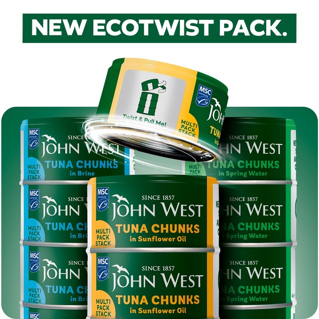 John West tuna chunks in sunflower oil 4 x 125g, UK version