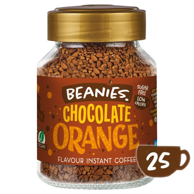 Beanies chocolate orange flavour instant coffee 50g - British product
