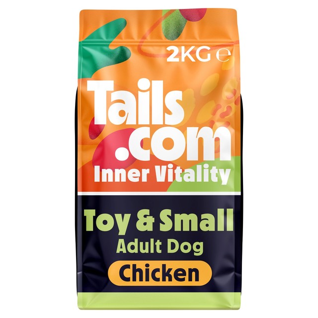 Tails Inner Vitality Toy & Small Adult Chicken dry dog food 2kg (British brand)