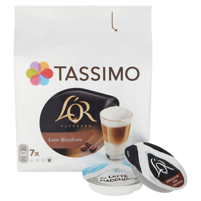 Tassimo L'OR Latte Macchiato coffee pods 7 pack (British brand)