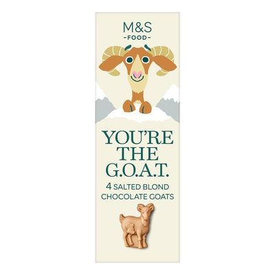 M&S M&S You're The G.O.A.T Salted Blond Chocolate Shapes 50g- Buy online at McGrocer