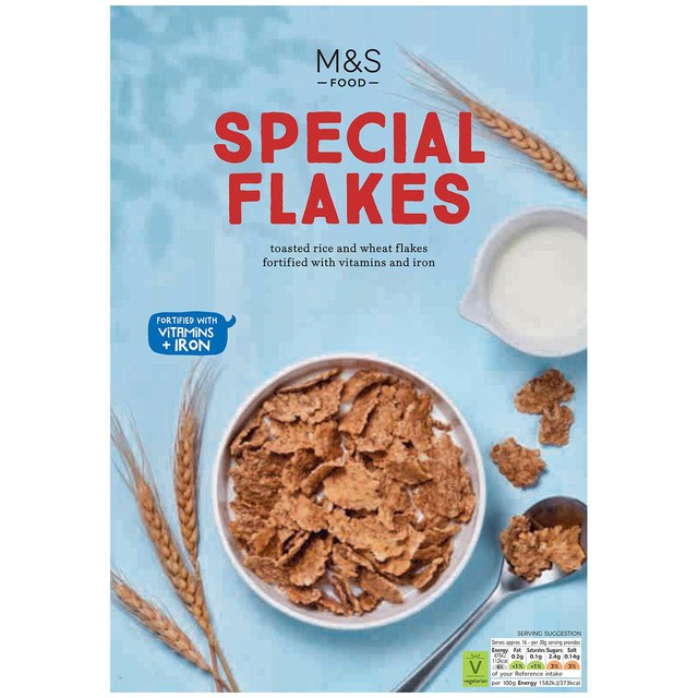 M&S Special Flakes toasted cereal 500g, imported from the UK