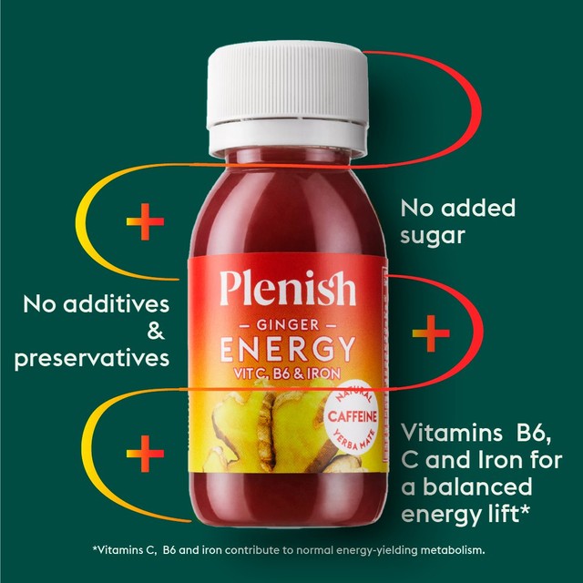 PLENISH ginger energy shot 60ml, imported from the UK