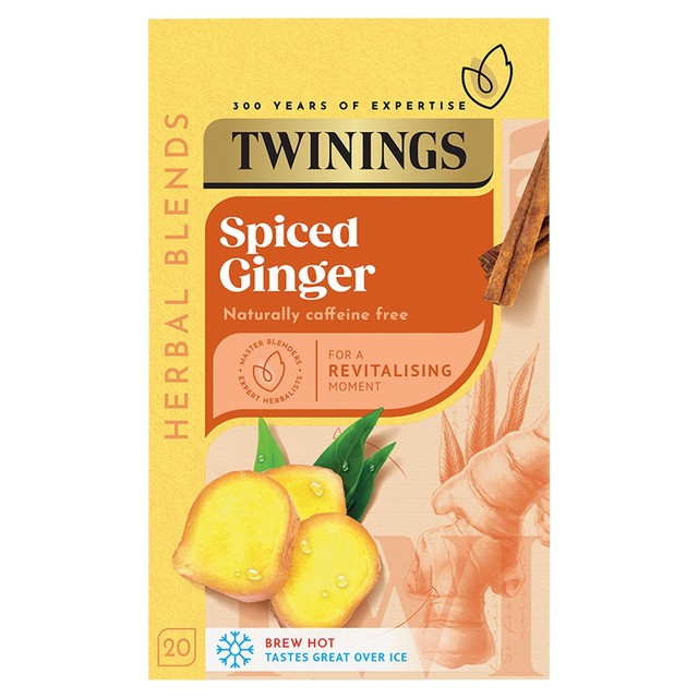 Twinings spiced ginger tea 20 teabags (British brand)