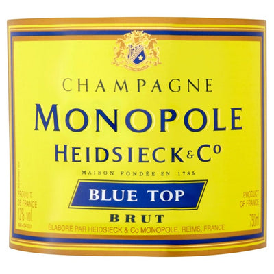 M&S Heidsieck Monopole Blue Top Brut NV Champagne Gaveeske 75cl - Kjøp online hos McGrocer