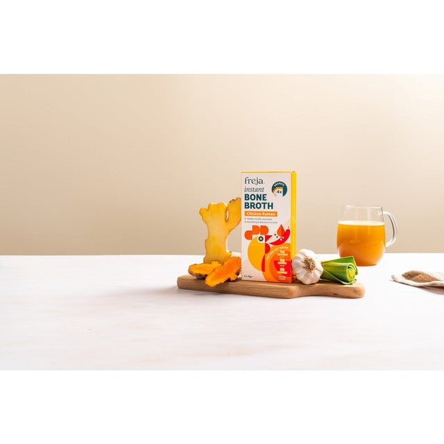 Freja chicken ramen instant bone broth 4x15g sachets - British product