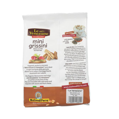 Le Veneziane Glutenfreie Sesam- & Chia-Brotsticks 250g