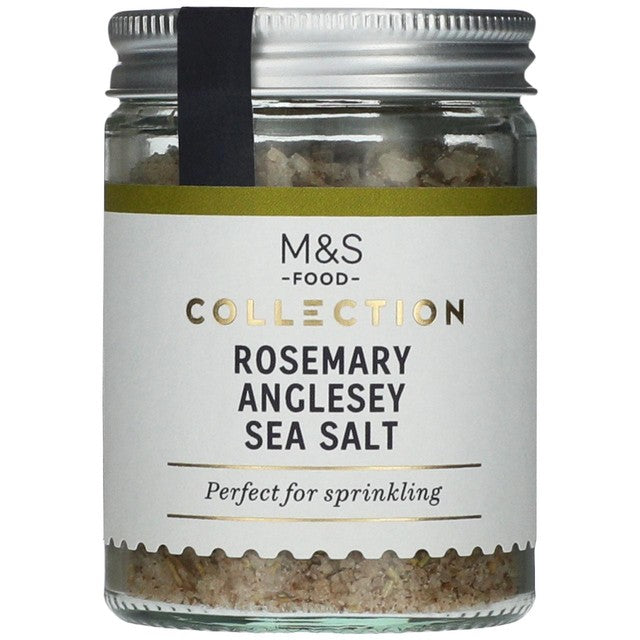 M&S rosemary-infused Anglesey sea salt 55g, imported from the UK