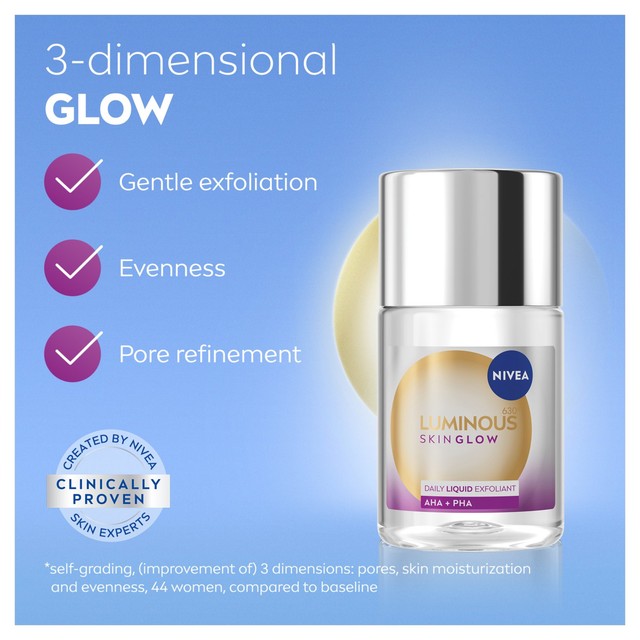 Nivea Luminous 630 Exfoliant 100ml, imported from the UK