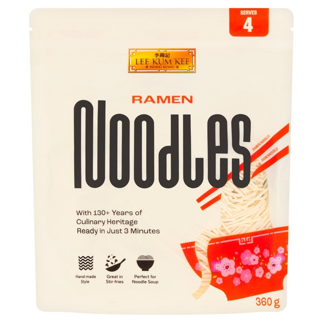 Lee Kum Kee ramen noodles 360g pack, UK version