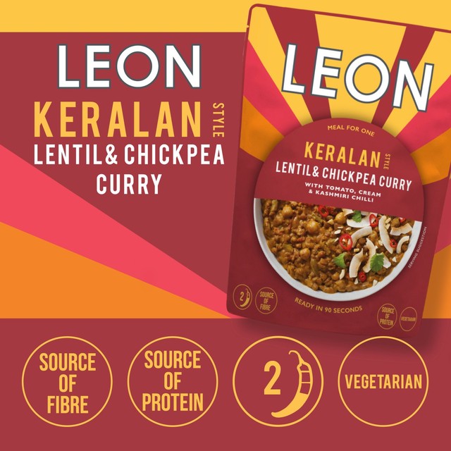 Leon Keralan Style Lentil & Chickpea Curry 250g, UK version