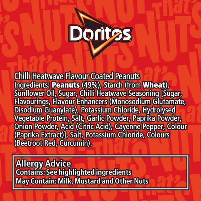 That's Nuts Doritos Chilli Heatwave coated peanuts 160g (British brand)
