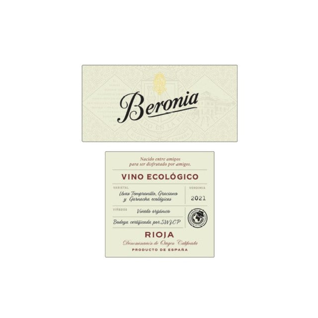 Beronia Organic Rioja Spanish red wine 75cl - British product