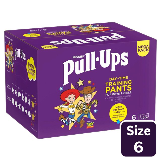 Huggies Pull Ups Unisex Nappy Pants Size 6 Pack, UK version