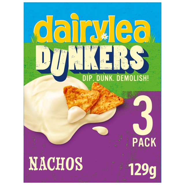 Dairylea cheese dip with tomato salsa tortilla chips 129g - British product